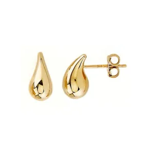 10K Yellow Gold (6.5mm) Water Drop Stud Earrings