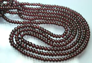16 Inches Strands,Super Finest-Quality,Mozambique Garnet Smooth Roundelles, 4-5mm