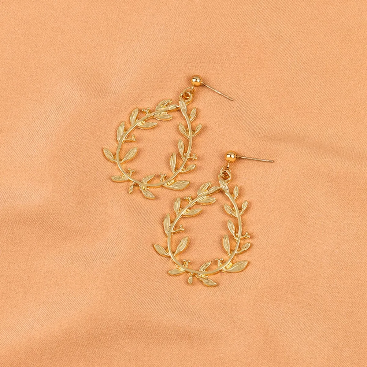 18K Gold-Plated Botanical Wreath Drop Earrings
