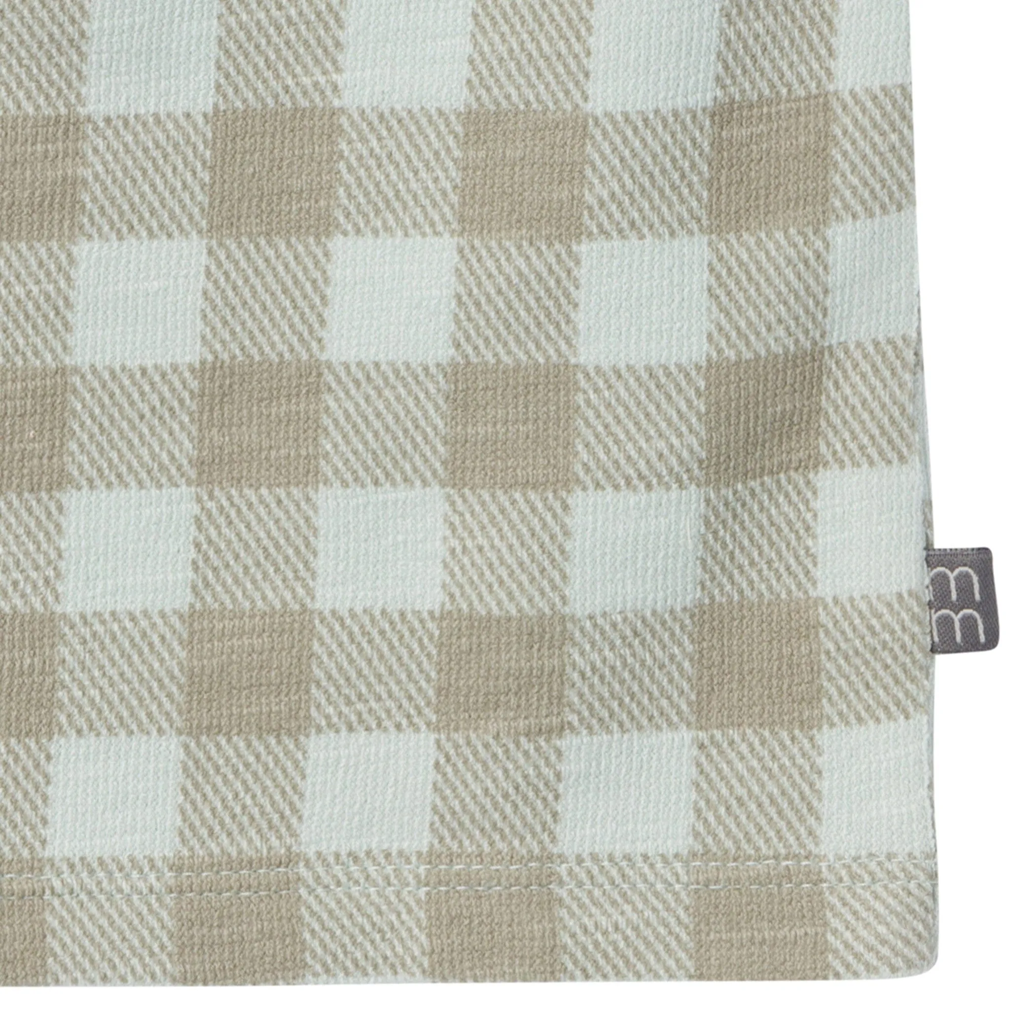 2-Piece Baby Boys Light Sky Gingham Henley Shirt and Shorts Set