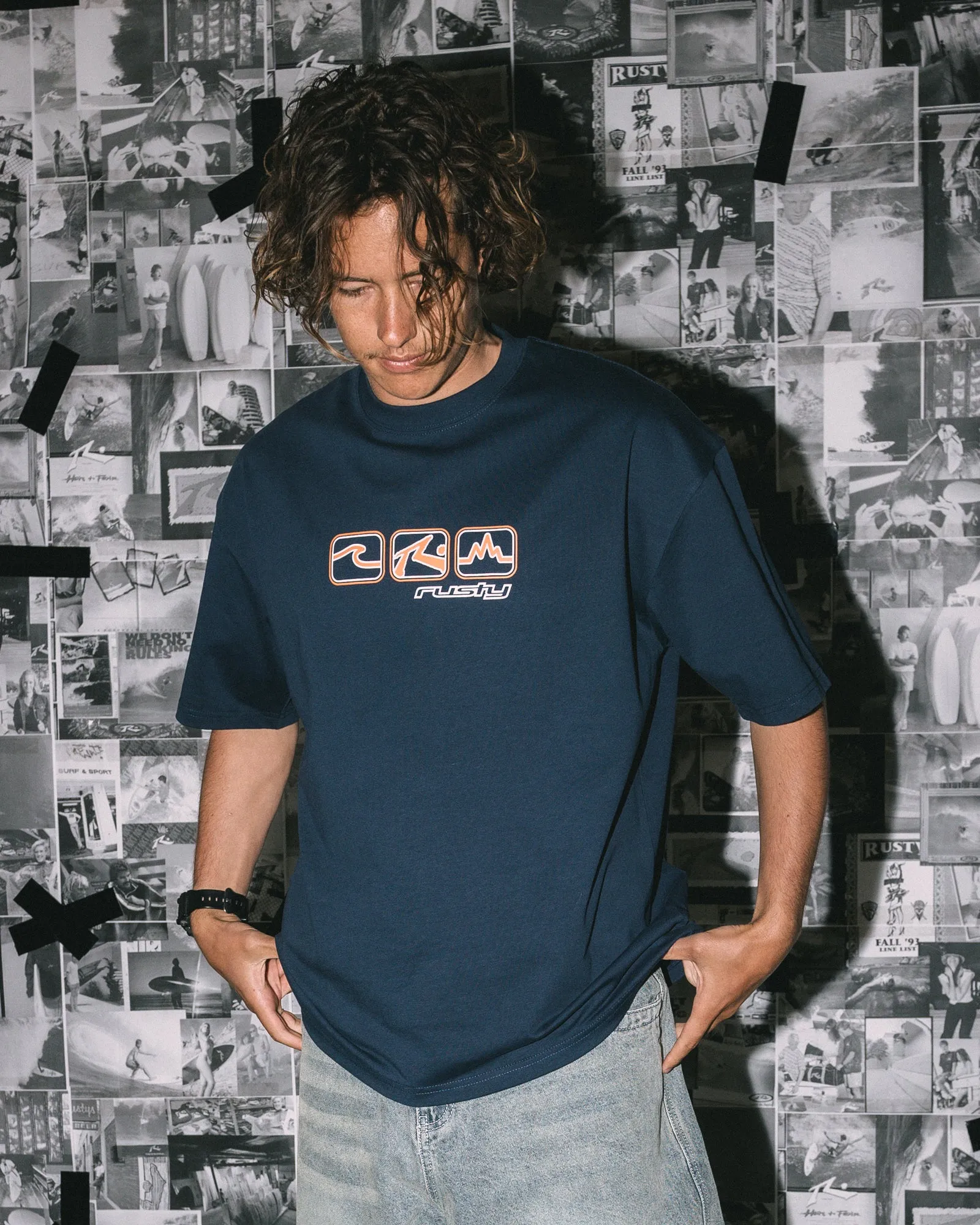 3 Squared Oversized Heavy Graphic Tee
