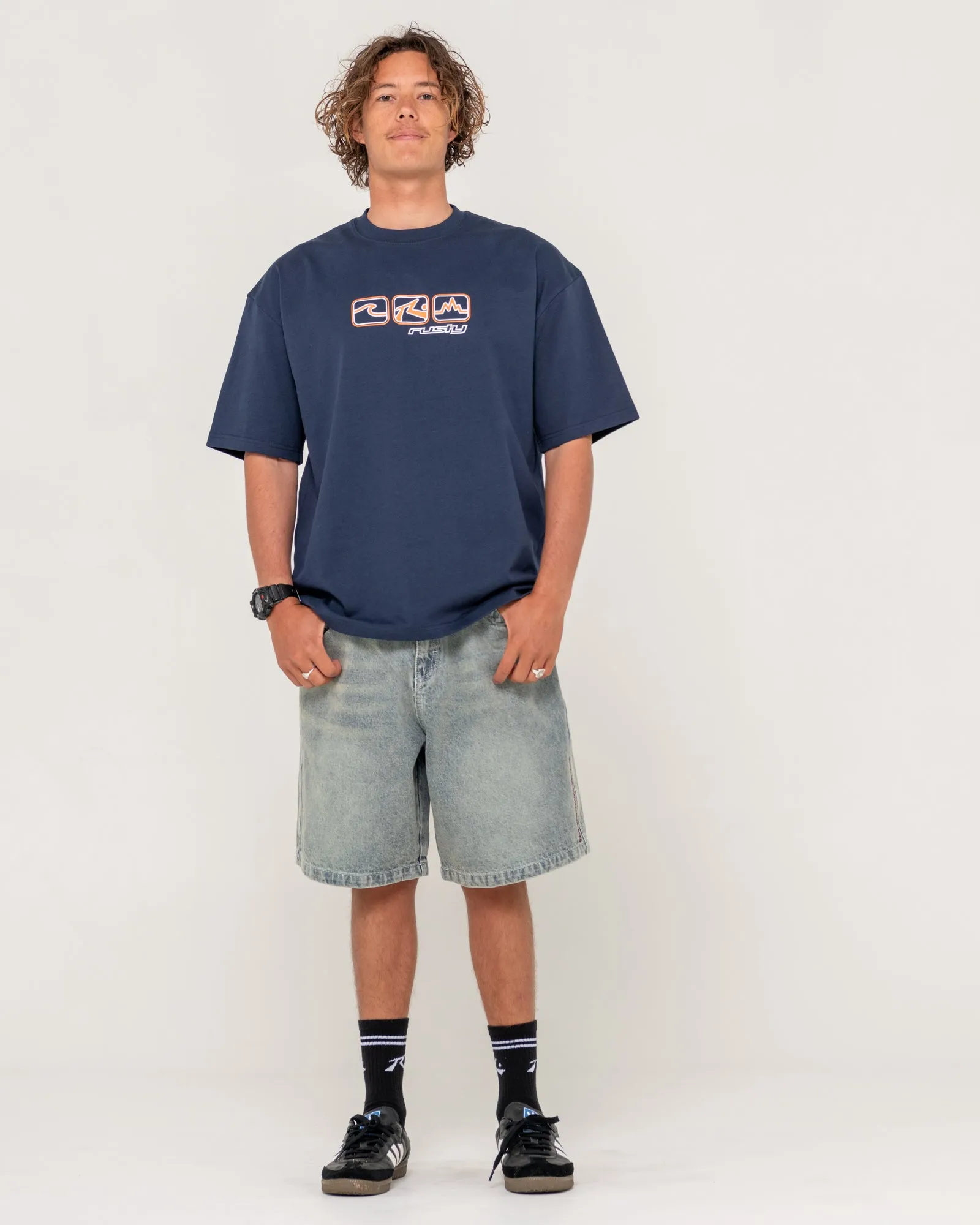 3 Squared Oversized Heavy Graphic Tee