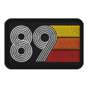 89 - 1989 Retro Tri-Line Embroidered patches