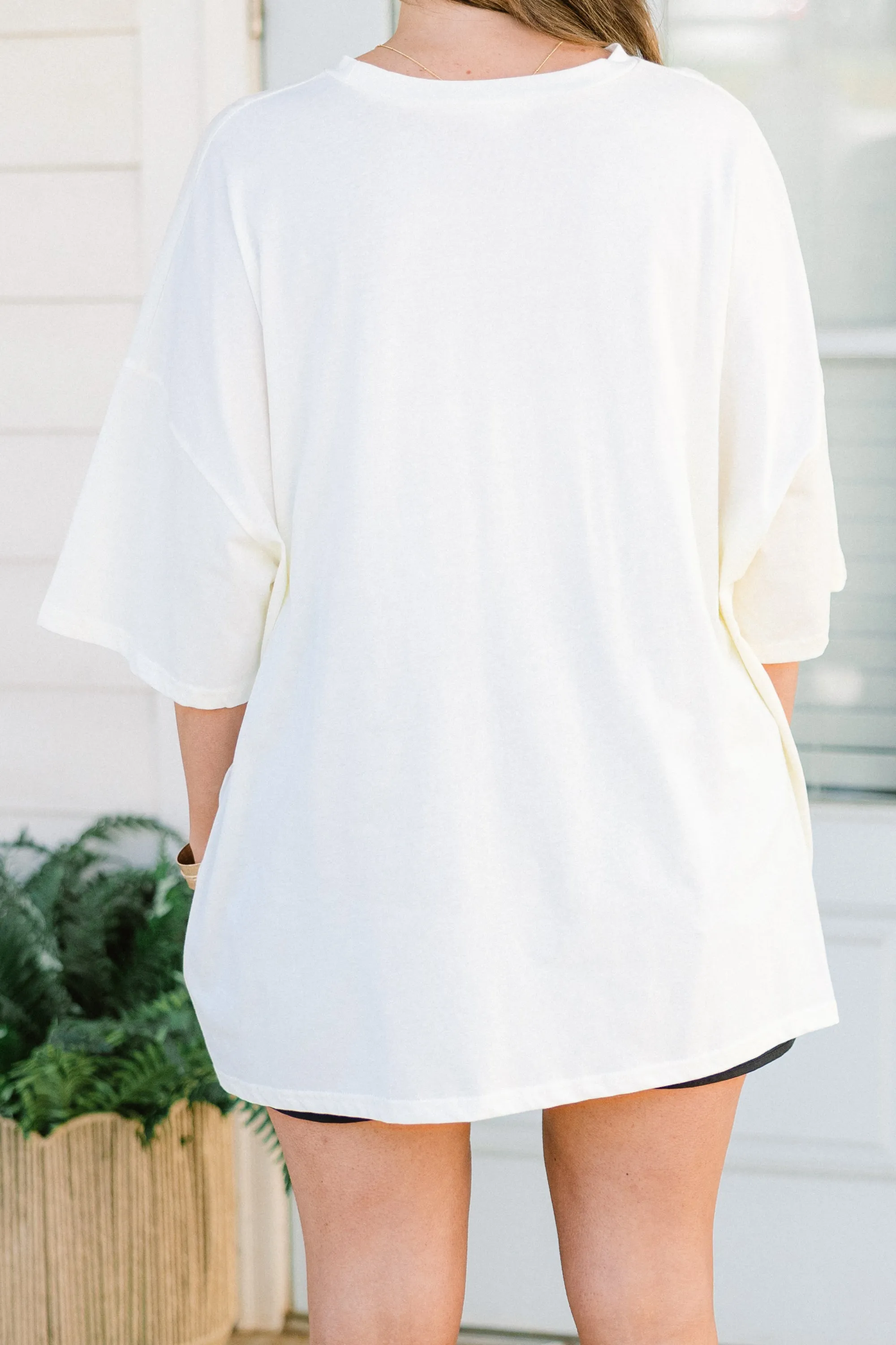 A Moment For The Bow Boyfriend Tee, Ivory