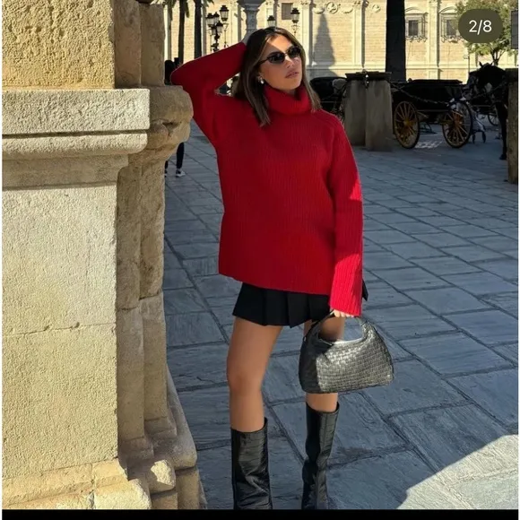 Ada high collar knit sweater