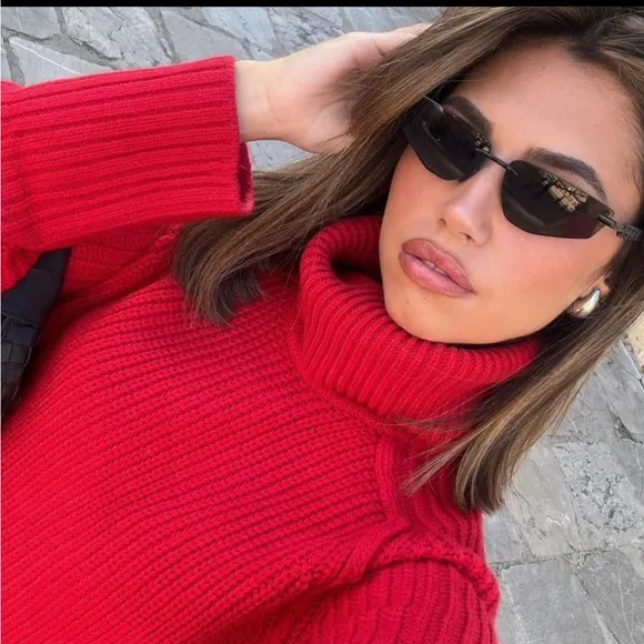 Ada high collar knit sweater