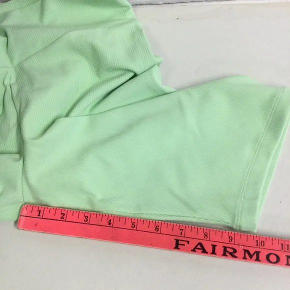 Adidas Womens Light Green Ribbed Exercise bike Shorts