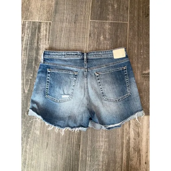 AG-ED The Hailey ex-boyfriend roll-up denim shorts Adriano Goldschmied size 34W