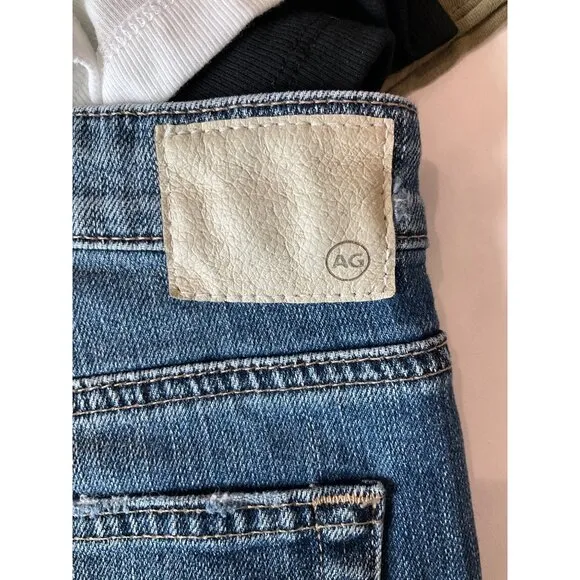 AG-ED The Hailey ex-boyfriend roll-up denim shorts Adriano Goldschmied size 34W