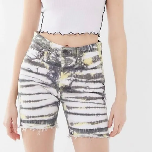 AGOLDE - Tie Dye Denim Shorts