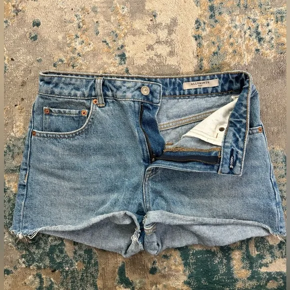 AllSaints Light Wash Jean Shorts Women’s Size 27