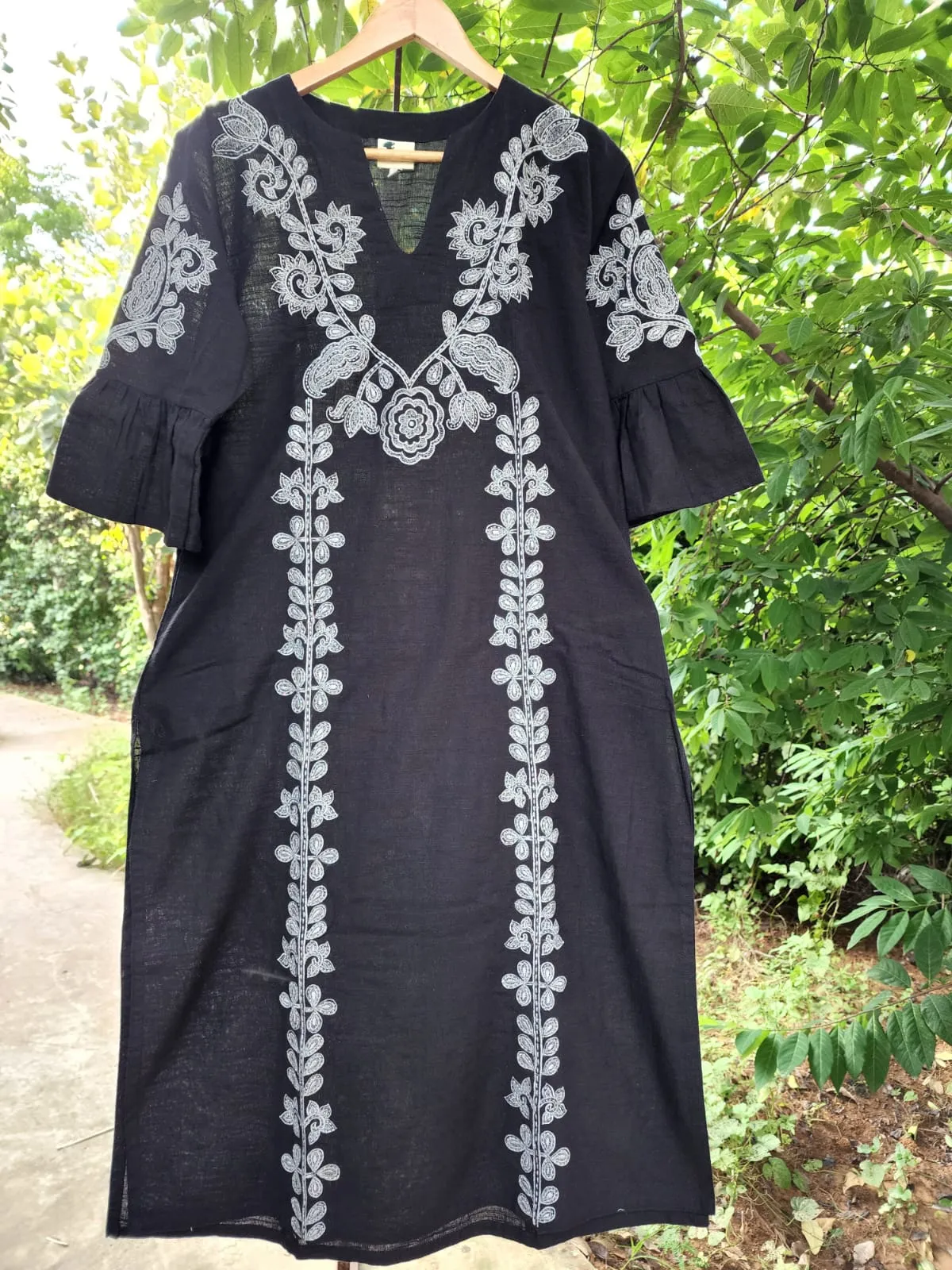 Anika Dress - Black/White