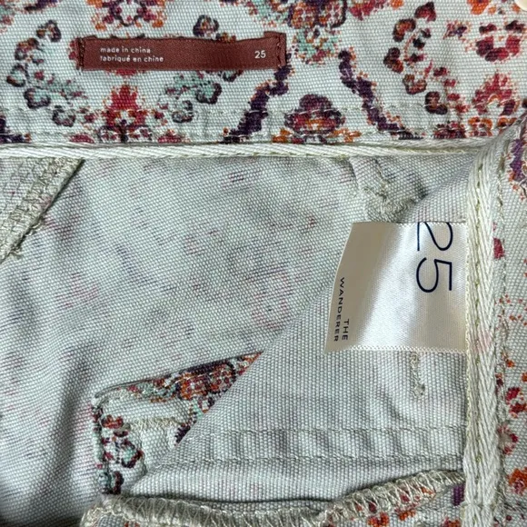 ANTHROPOLOGIE PILCRO THE WANDERER BOHO PRINT BUTTON FRONT CUFFED SHORTS **NWT**