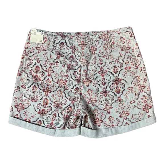 ANTHROPOLOGIE PILCRO THE WANDERER BOHO PRINT BUTTON FRONT CUFFED SHORTS **NWT**
