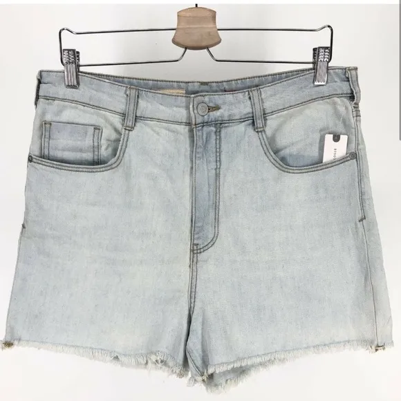 Anthropologie Pilcro Ultra High Rise Slim Denim Jean Shorts