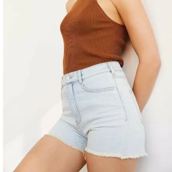 Anthropologie Pilcro Ultra High Rise Slim Denim Jean Shorts