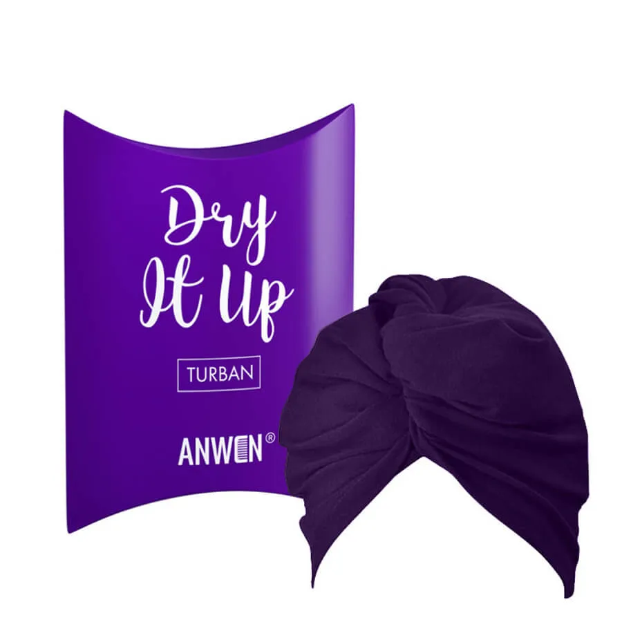 Anwen Dry It Up Purple Turban