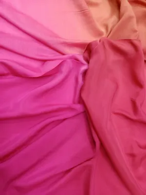 Artisanal Hand Dyed Soft Modal Muslin Mul Silk Ombre Shaded Fabric