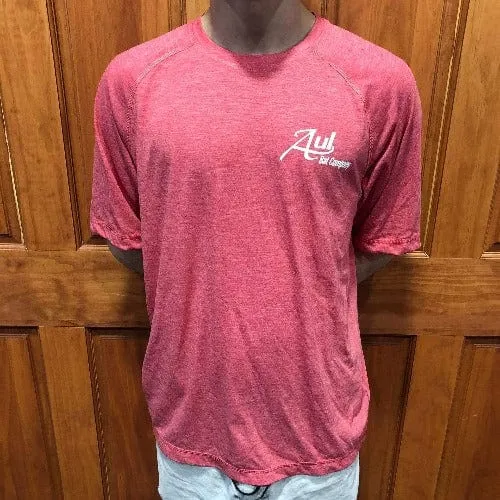 Aul Bat Co. Deep Red Electric Heather Tee