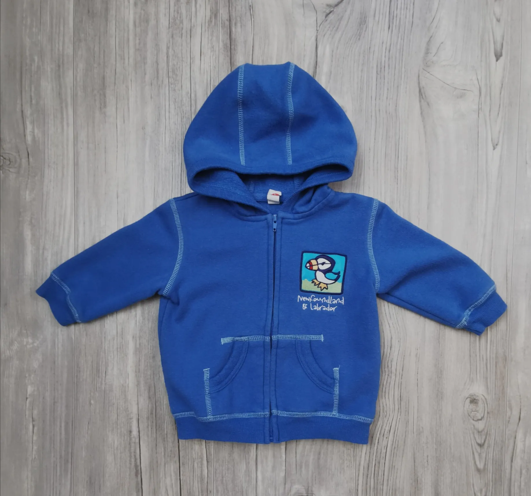 BABY BOY SIZE 12 MONTHS - Newfoundland & Labrador Zippered Hoodie VGUC B29