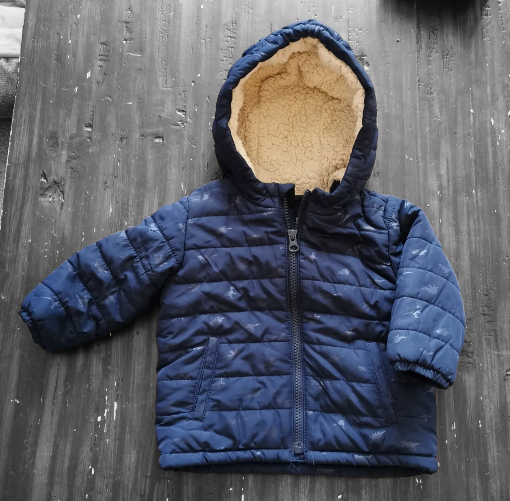 BABY BOY SIZE 12/18 MONTHS - Baby GAP, Hooded Spring or Fall Jacket VGUC B41