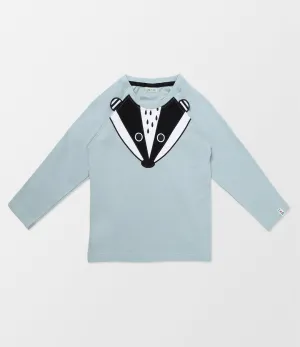 Blue Badger Applique Top