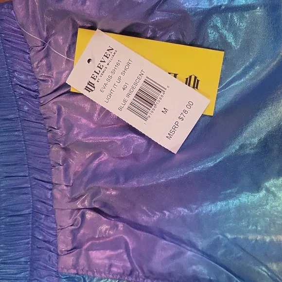 Blue Iridescent 'Light it Up' Tennis Shorts Eleven by Venus Williams SZ. MD NWT