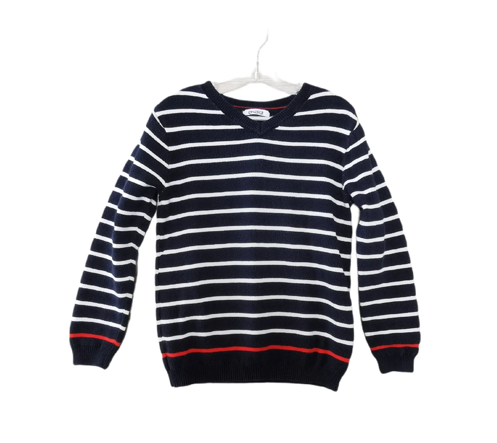 BOY SIZE 6 YEARS - Okaïdi, Thick Knit, V-Neck Sweater EUC B31