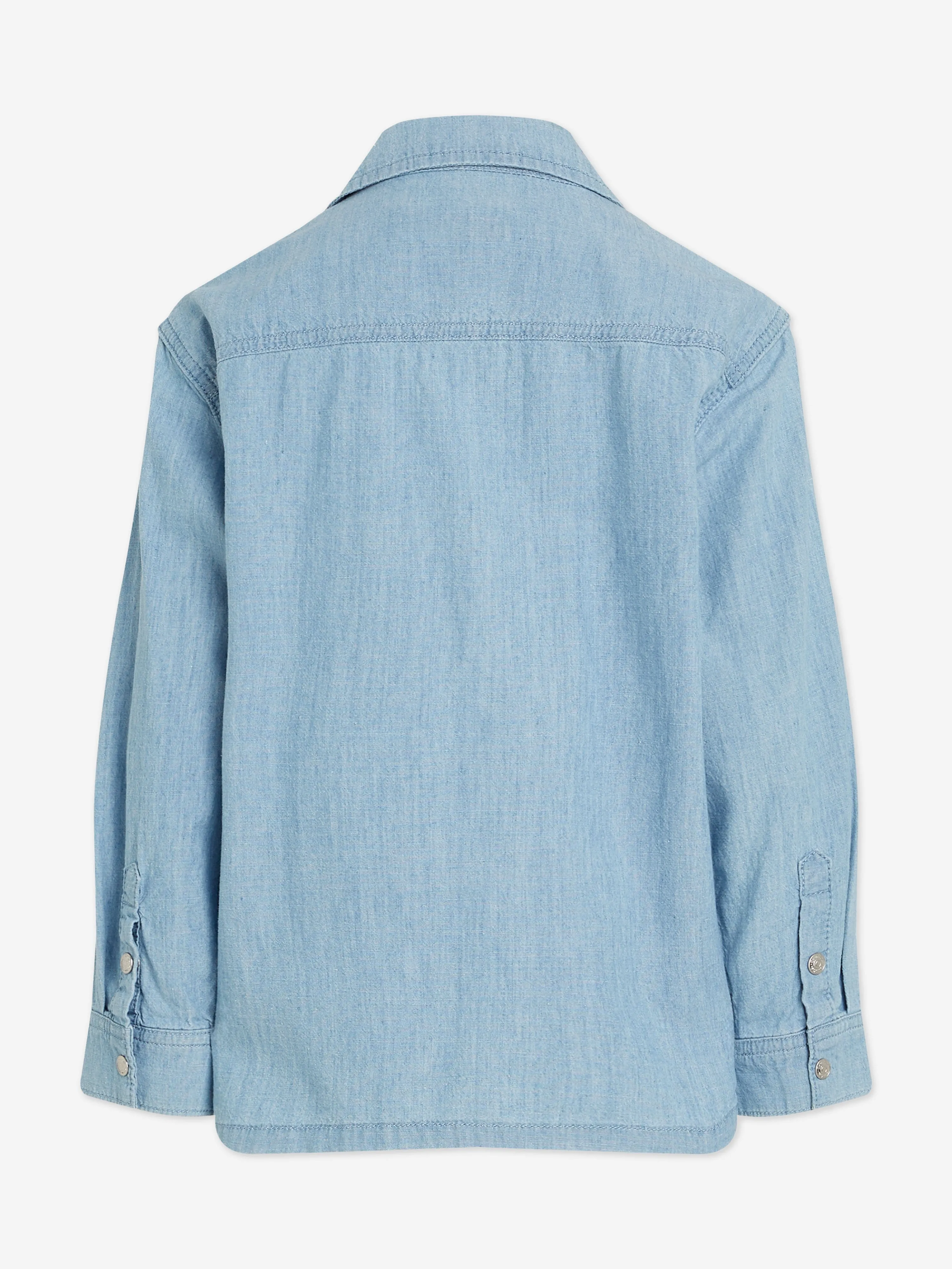 Boys Relaxed Chambray Shirt in Blue