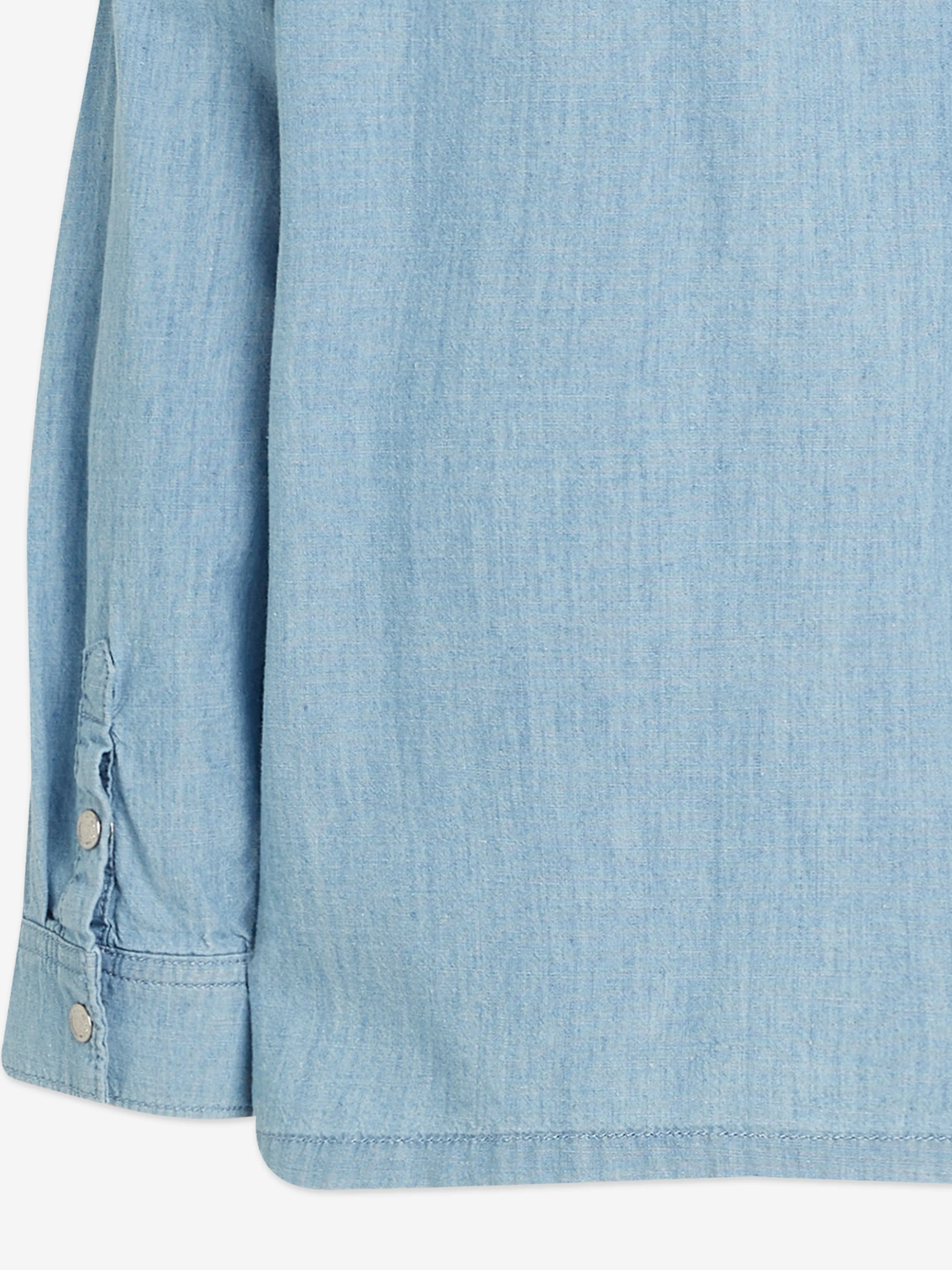 Boys Relaxed Chambray Shirt in Blue