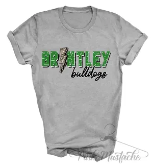 Brantley Bulldogs Lightning Bolt Soft Style School Tee
