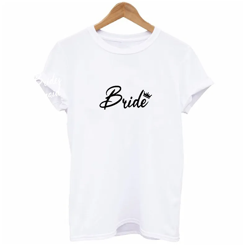 Bridesmaids and Bride Queen Crown Graphic T-shirts