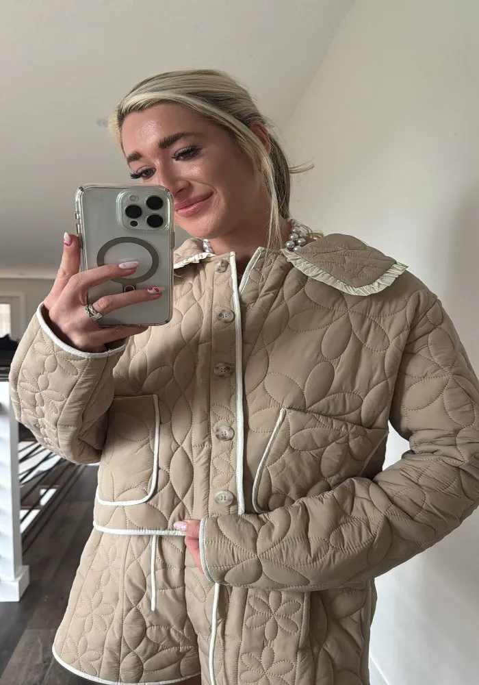 CAMMIE Quilted Jacket   Shorts Set