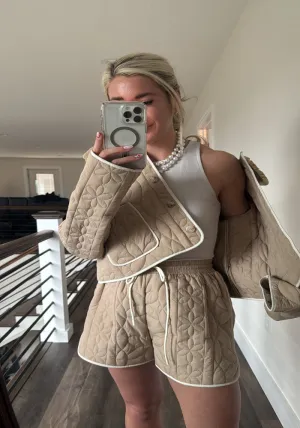 CAMMIE Quilted Jacket   Shorts Set