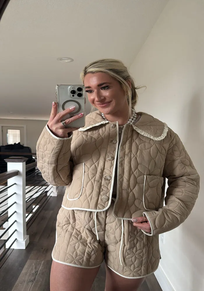 CAMMIE Quilted Jacket   Shorts Set