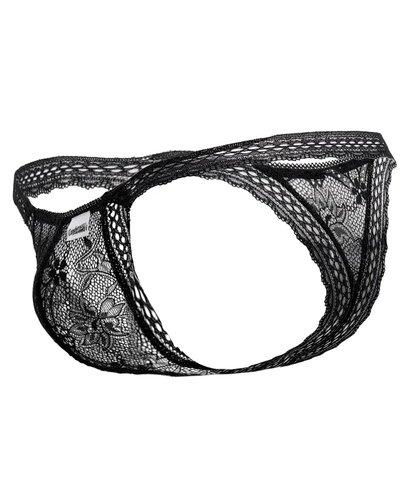 Candyman 99420x Double Lace Thongs Black