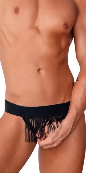 Candyman 99755 Fringe Thongs Black