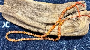 Carnelian Bead Strand - Smooth Rondelles - 5mm - 14”