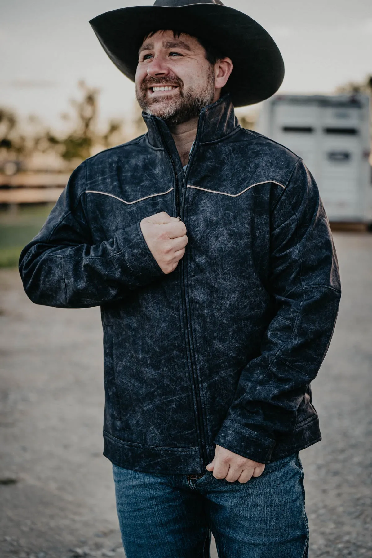 'Cash' Men's CINCH Bonded Black Jacket (M Only)