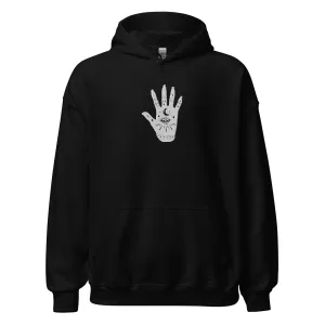 Celestial Hand Evil Eye Embroidered Hoodie