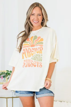 Chase Forever Boyfriend Tee, Ivory