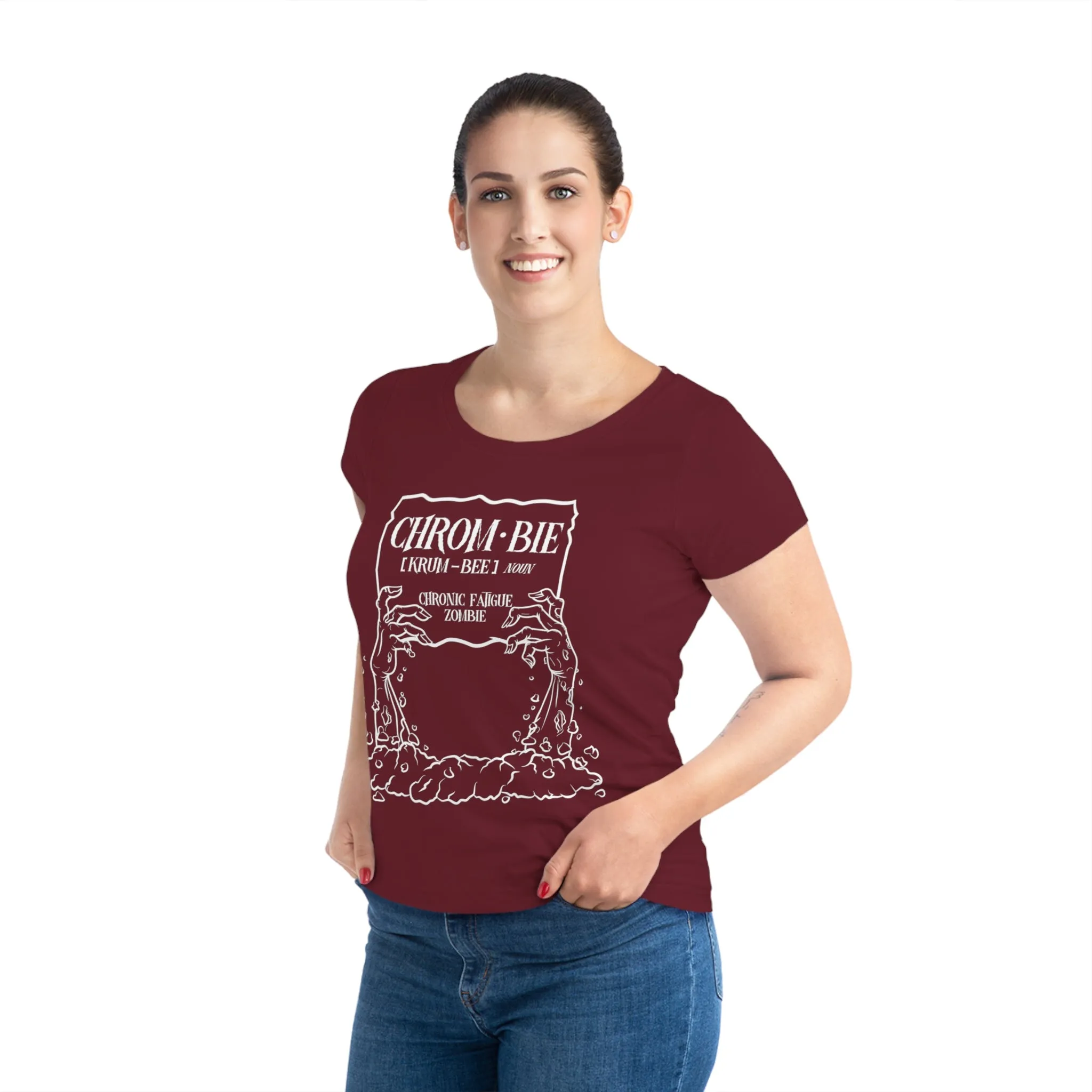 Chrombie, Women's Jazzer T-shirt (Dark), Printed