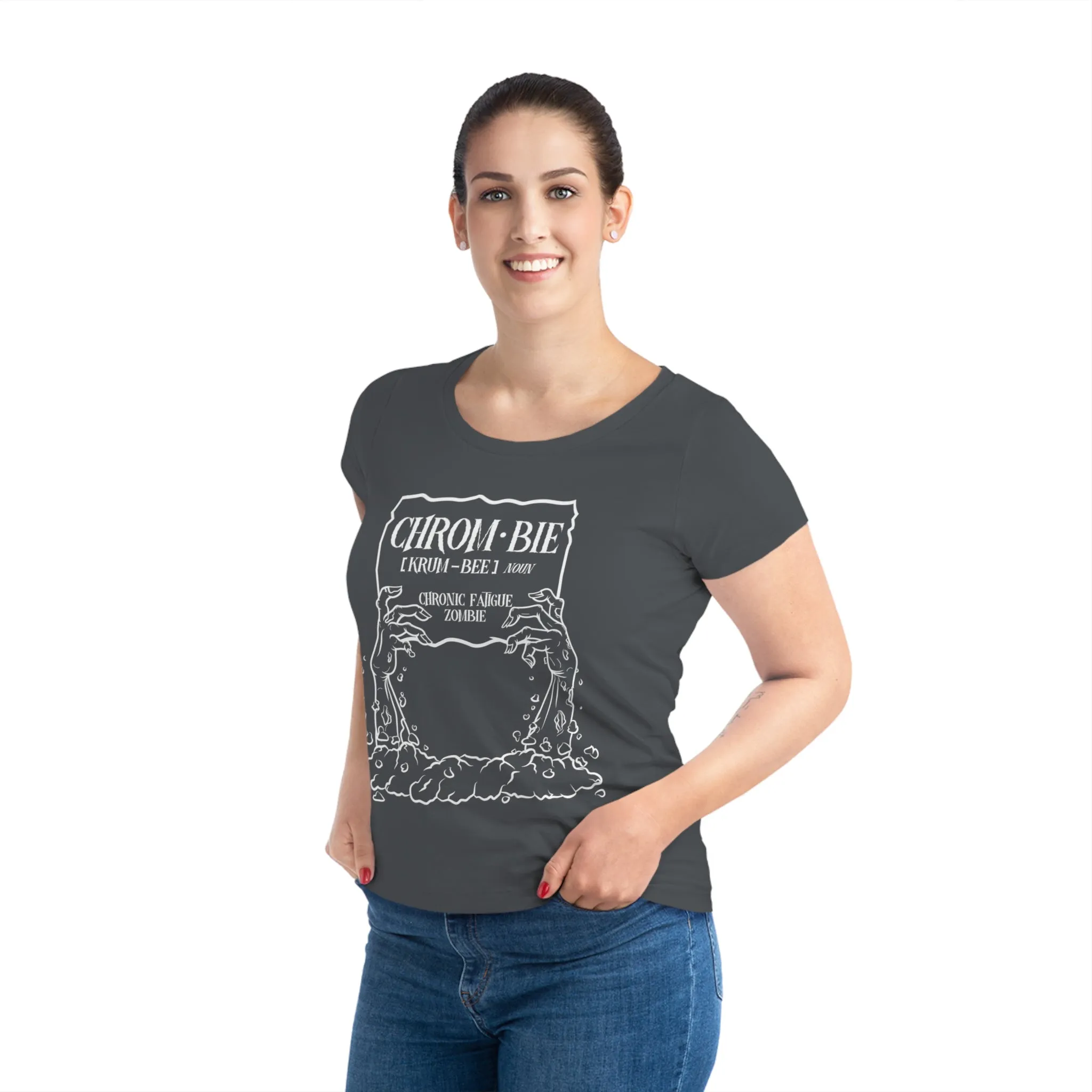 Chrombie, Women's Jazzer T-shirt (Dark), Printed