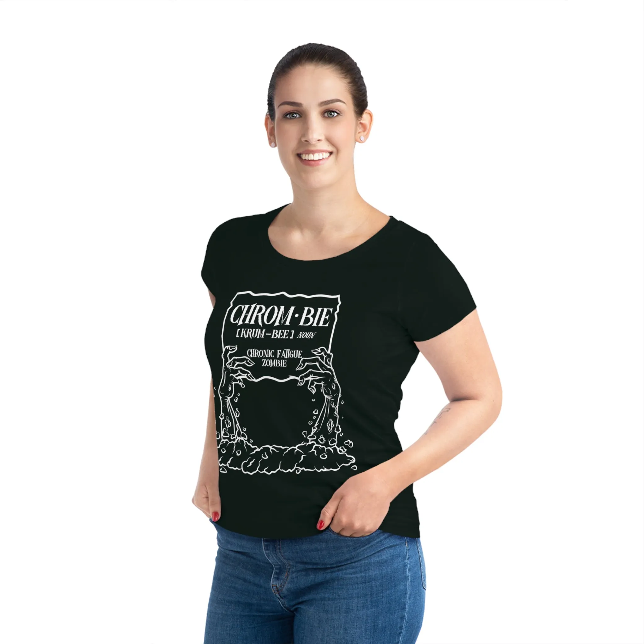 Chrombie, Women's Jazzer T-shirt (Dark), Printed