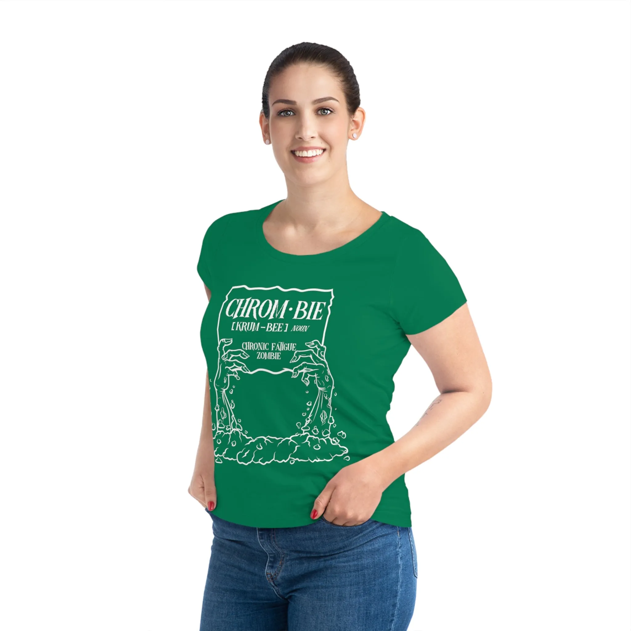 Chrombie, Women's Jazzer T-shirt (Dark), Printed