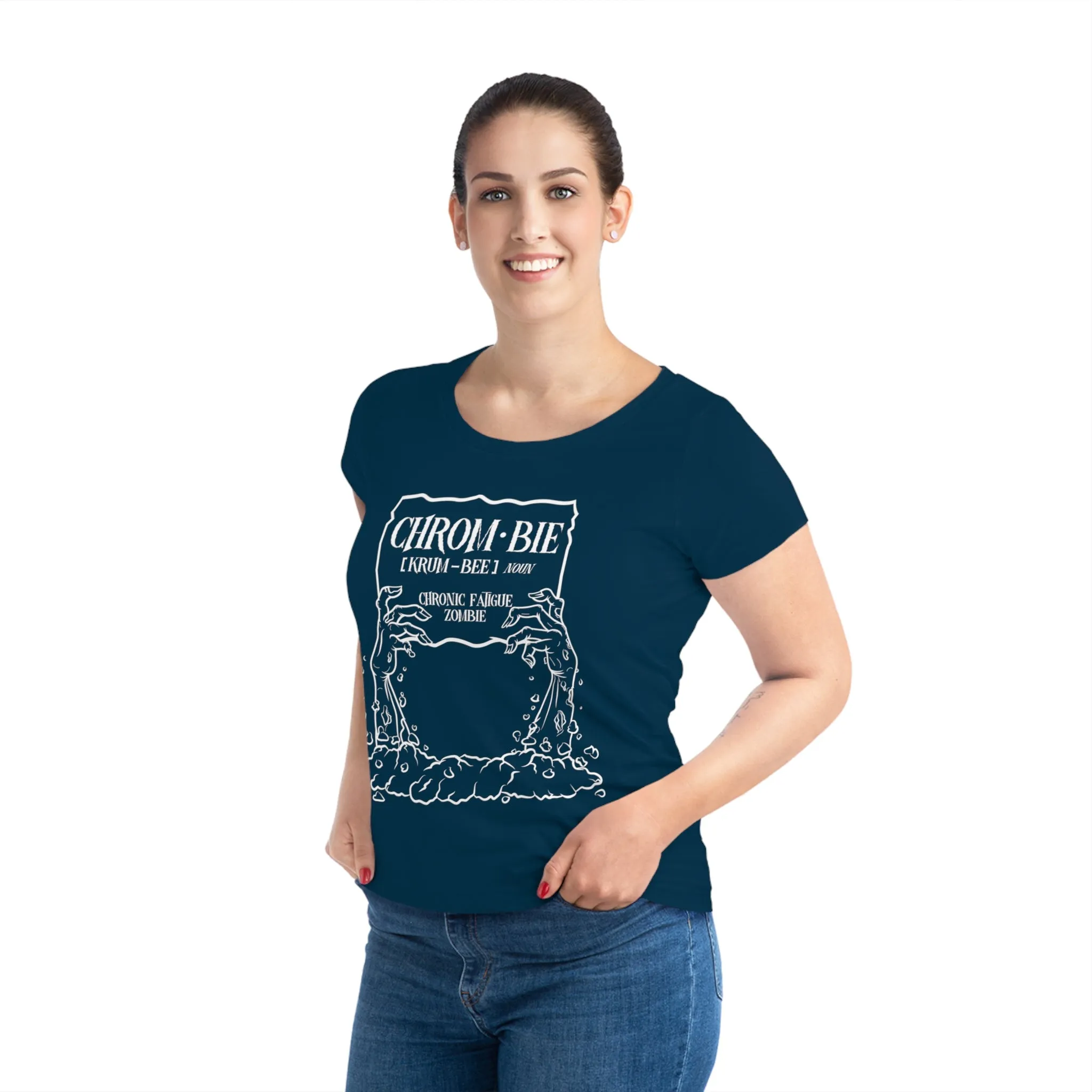 Chrombie, Women's Jazzer T-shirt (Dark), Printed