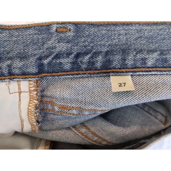Citizens of Humanity Danielle Cut Off Denim Shorts 27 Light Wash Distressed High