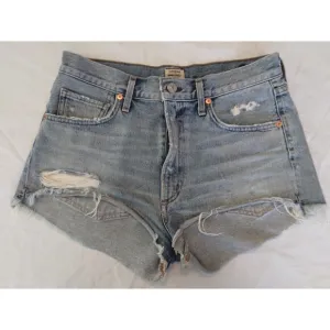 Citizens of Humanity Danielle Cut Off Denim Shorts 27 Light Wash Distressed High
