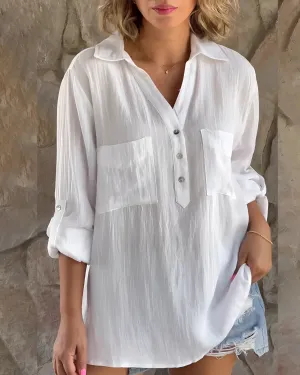 Cleopatra® | Elegant Oversized Linen Blouse