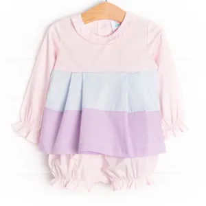 Color Block Cutie Bloomer Set, Pink